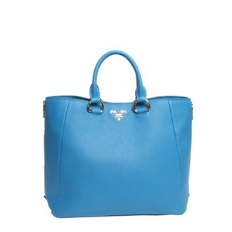 2014 Prada original calfskin tote bag BN2522 light blue